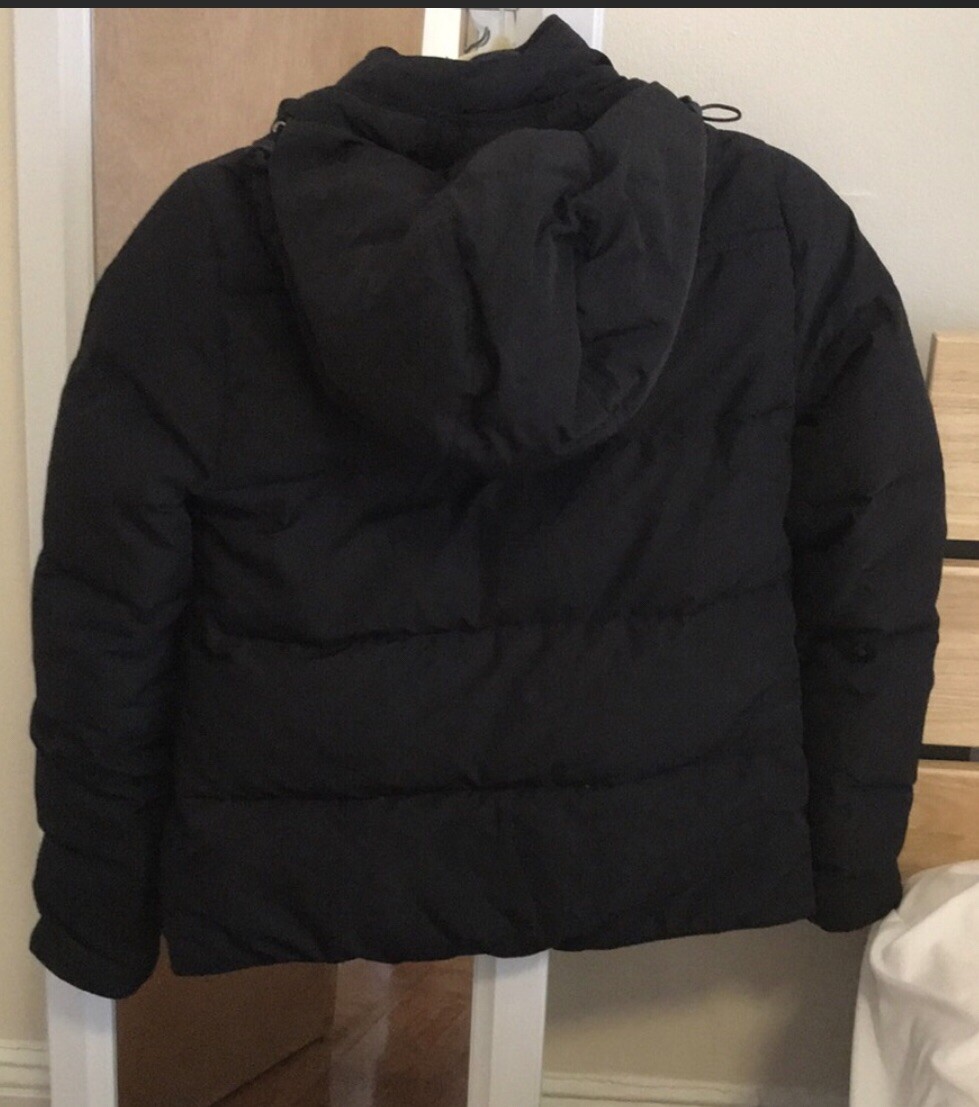 J. Crew Down Puffer Jacket Coat Black Removeable … - image 3