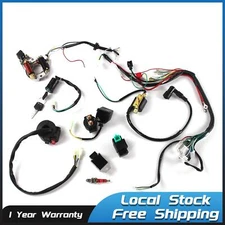 Electric Start Engine Wiring Harness Coil CDI Solenoid Relay for 50cc 70cc 110cc