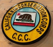 California Conservation Corps 3D routed patch plaque sign Custom