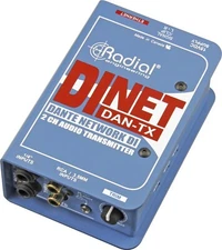 Radial DiNET DAN-TX, 2-Channel Dante Network Transmitter