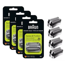 4x 32S Replacement Electric Shaver Head Foil Cassette for Braun ProSkin Series 3