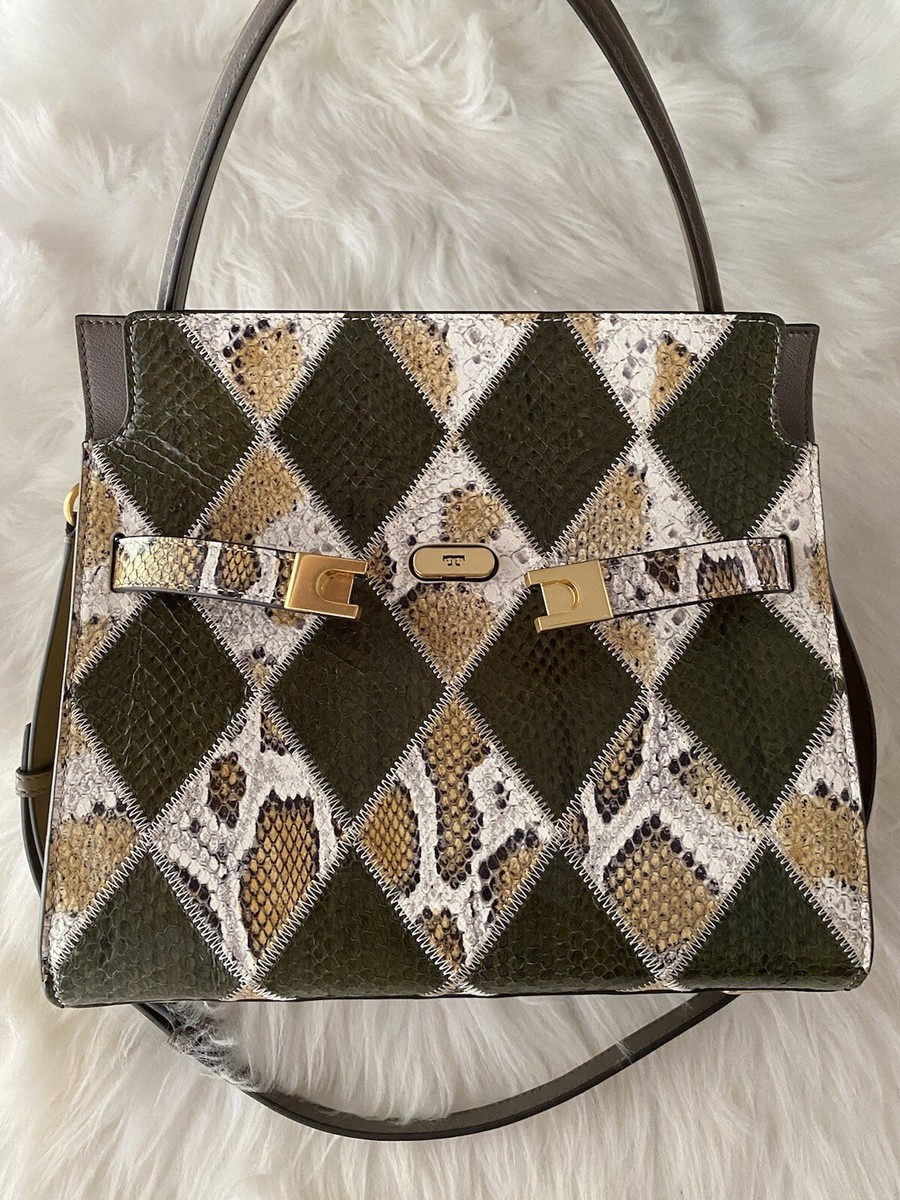 Tory Burch Lee Radziwill Small Diamond Exotic Double Bag, Retail