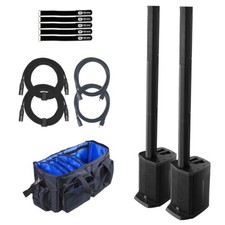 Gemini WPX-2000TOGO Powered Array Speakers 2-Pack with Bag  Cables