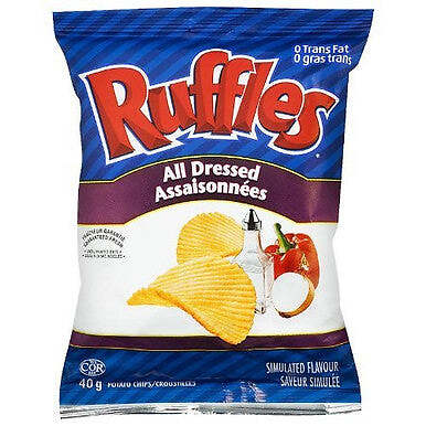 Lay's Ruffles Potato Chips, All Dressed, 40g/1.4oz {Imported from ...
