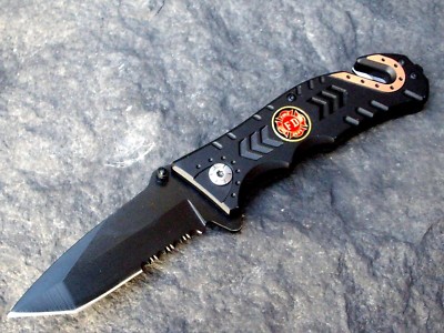 Notfallmesser ,Rettungsmesser mit Gurtschneider& Glasbrecher Dep F NEU !