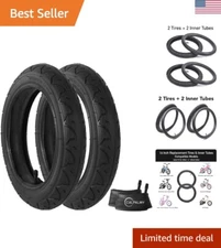 2 Sets of 16-Inch Kids Bike Tires & Inner Tubes - Safe, Durability, and Comfort