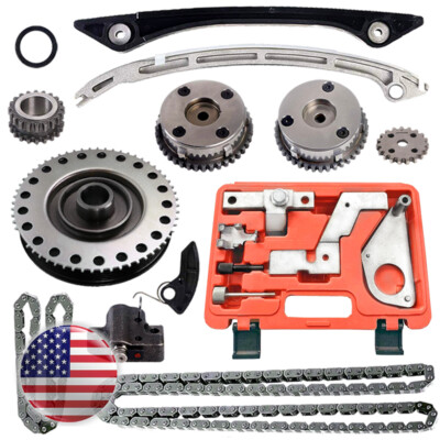 Harmonic Balancer Timing Chain Kit Camshaft Tool Fit Jaguar E-Pace XF XE 2.0L