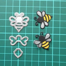Bees Frame Metal Die Cuts,Animal Bee Cutting Dies Cut Stencils for DIY Scrapbook
