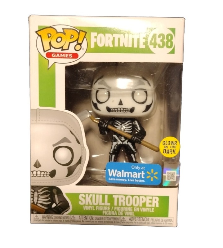 2019 Funko POP SKULL TROOPER Fortnite #438 Walmart Exclusive Glow In The Dark 
