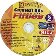 THE FIFTIES KARAOKE CHARBUSTER CD G 5034-2 Little Richard,Dean Martin In Sleeve