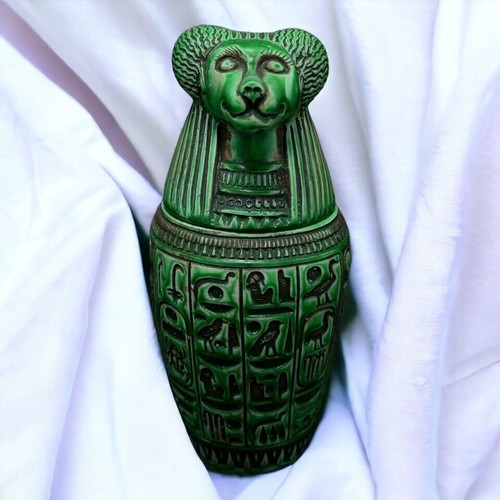 Set Of Four ANCIENT EGYPTIAN ANTIQUES Canopic Jars Authentic Organ Carvings BC - Picture 4 of 7
