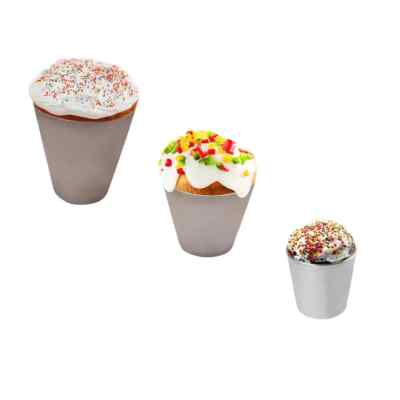 SET OF 3 ALUMINUM  FORMS FOR BAKING EASTER CAKES KULICH BREAD CAKES 1.5/1.0/0.5L