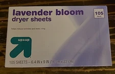(1) Up & Up Target Brand LAVENDER BLOOM Dryer Sheets 105 Count Discontinued New!