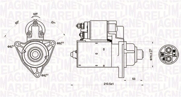 MAGNETI MARELLI 063721176010 Starter for VW