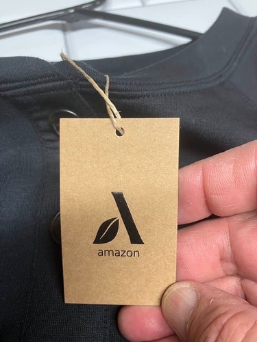 Amazon Aware Women's Fleece Long-Sleeve Henley Sweatshirt Black Large - Picture 7 of 8
