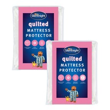 Silentnight Quilted Mattress Protectors 2 Multi Pack Offer Deluxe Soft Cover Pad