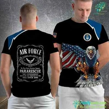Custom Air Force Sign Air Force Pararescue Air Force 3D Full Print T-shirt S-5XL
