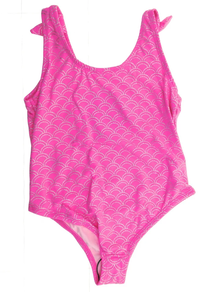 Traje de baño de una pieza rosa platino para niñas rosa ligero geométrico talla 14/16 Foto 2 de 4