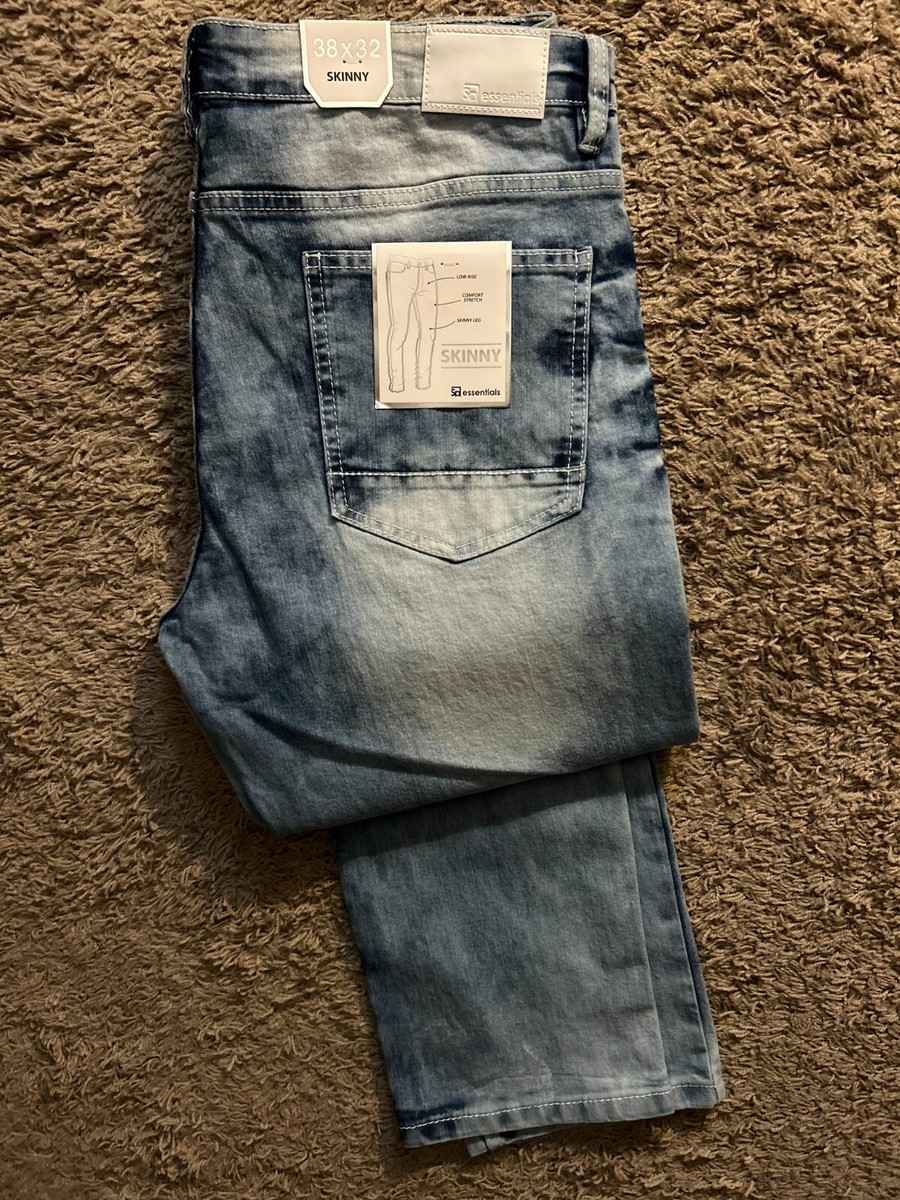 Sp essentials-Mens Skinny-fit jeans, Size: 38/32 , color: Light Sand Blue |  eBay