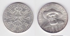 50 Schilling Silber M&uuml;nze &Ouml;sterreich 1959 Tiroler Freiheit 1809-1959 (152394)