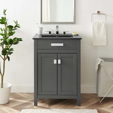 Modway Laguna 24" Bathroom Vanity in Gray Black