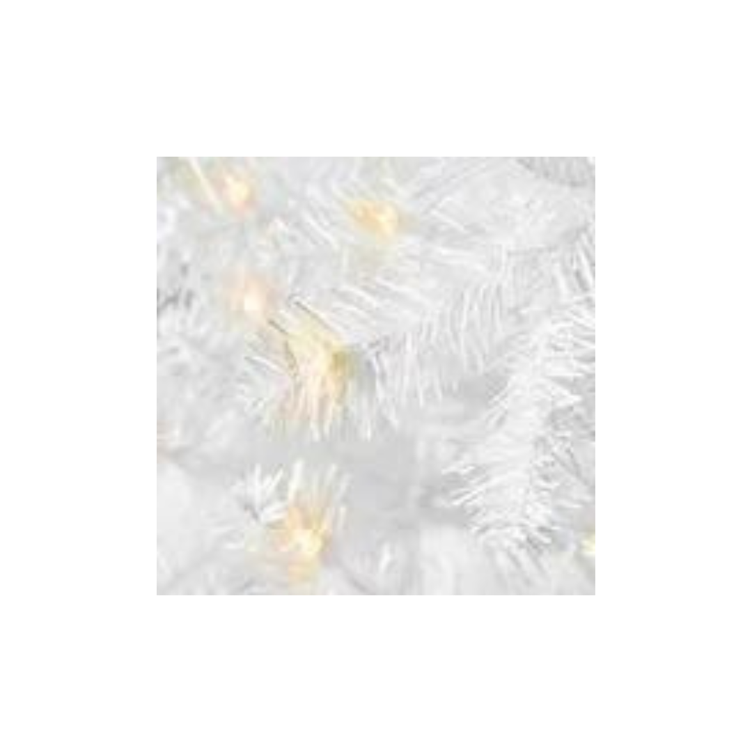 Artificial PreLit White Christmas Tree 6.5 ft with Incandescent Lights