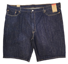 New Levis 469 Loose Mens Denim Shorts W46 B T Inseam 12" Dark Blue 0005 Levi