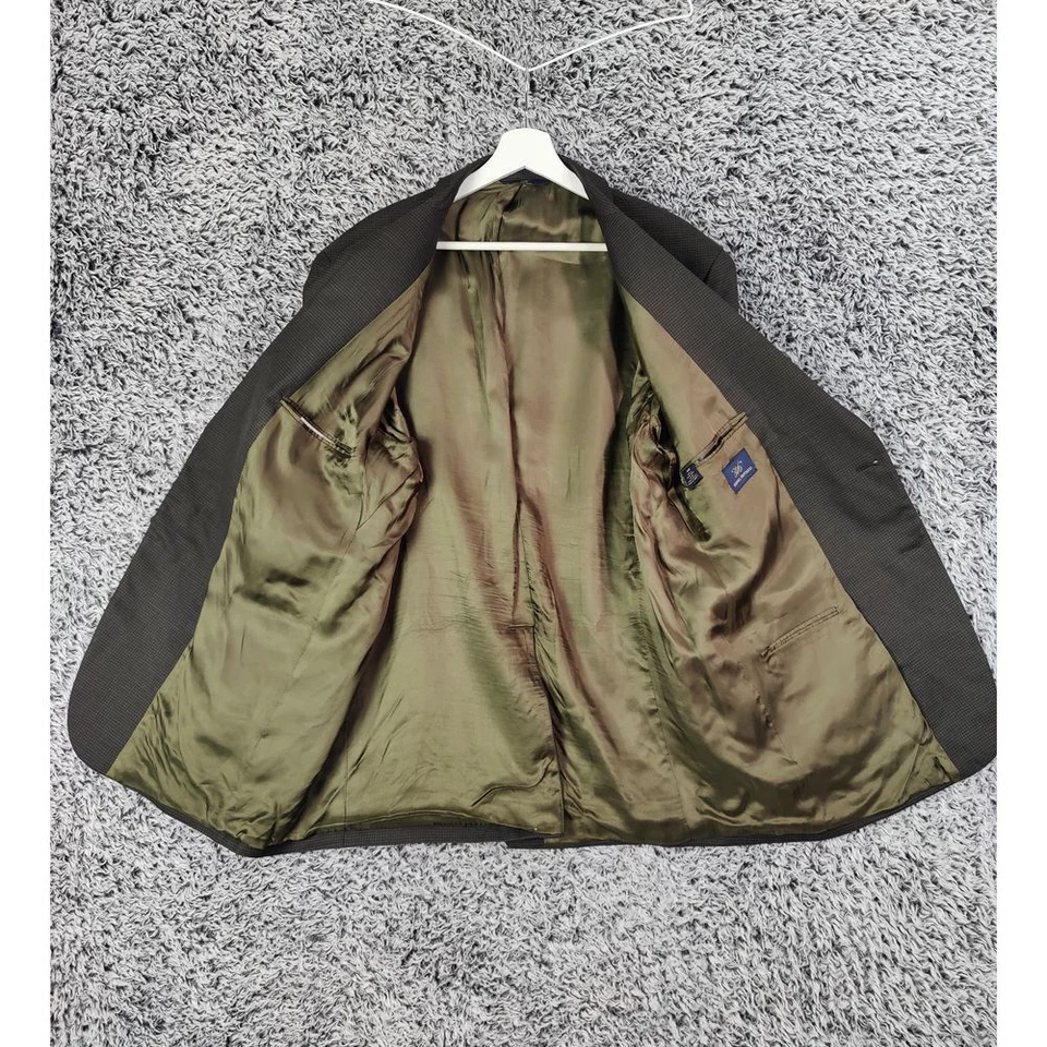 Casaco esportivo masculino BROOKS BROTHERS 346 lã tamanho 46R marrom micro Houndstooth 2 BTN - Imagem 2 de 4