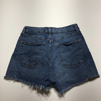 Wild Fable Shorts Womens Sz 8 Highest Rise Mom Raw Hem Lightly Distressed Denim