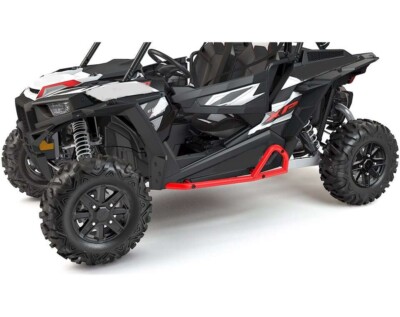 nerf bars rock sliders rock guards tree kickers red 2014-21 Polaris RZR 1000 900