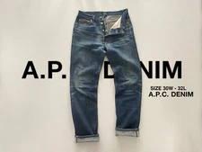 APC Selvedge Denim Authentic Jeans Size 30 Waist 32 Inseam - Original Owner