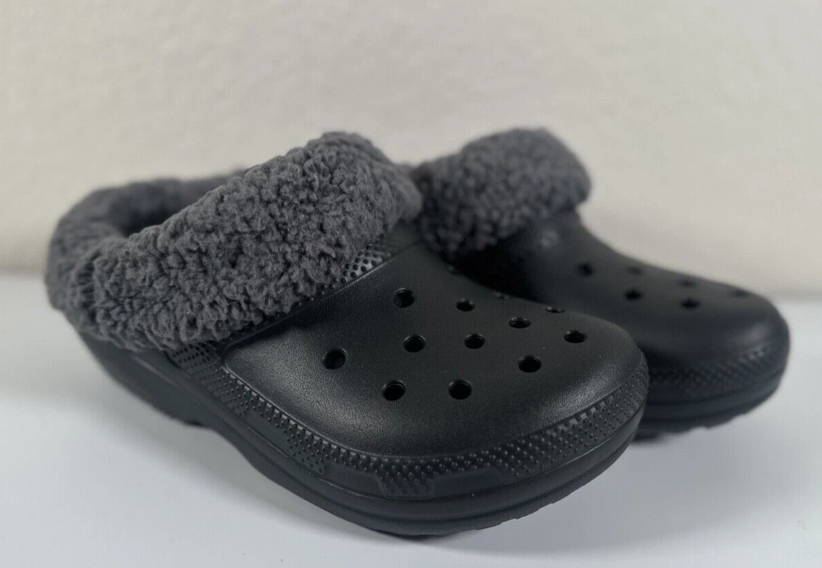 Crocs Blitzen Men’s 11 Black Clog Corduroy Lined Warm Winter‎ Slip-On Shoe CROCS Men main image 2