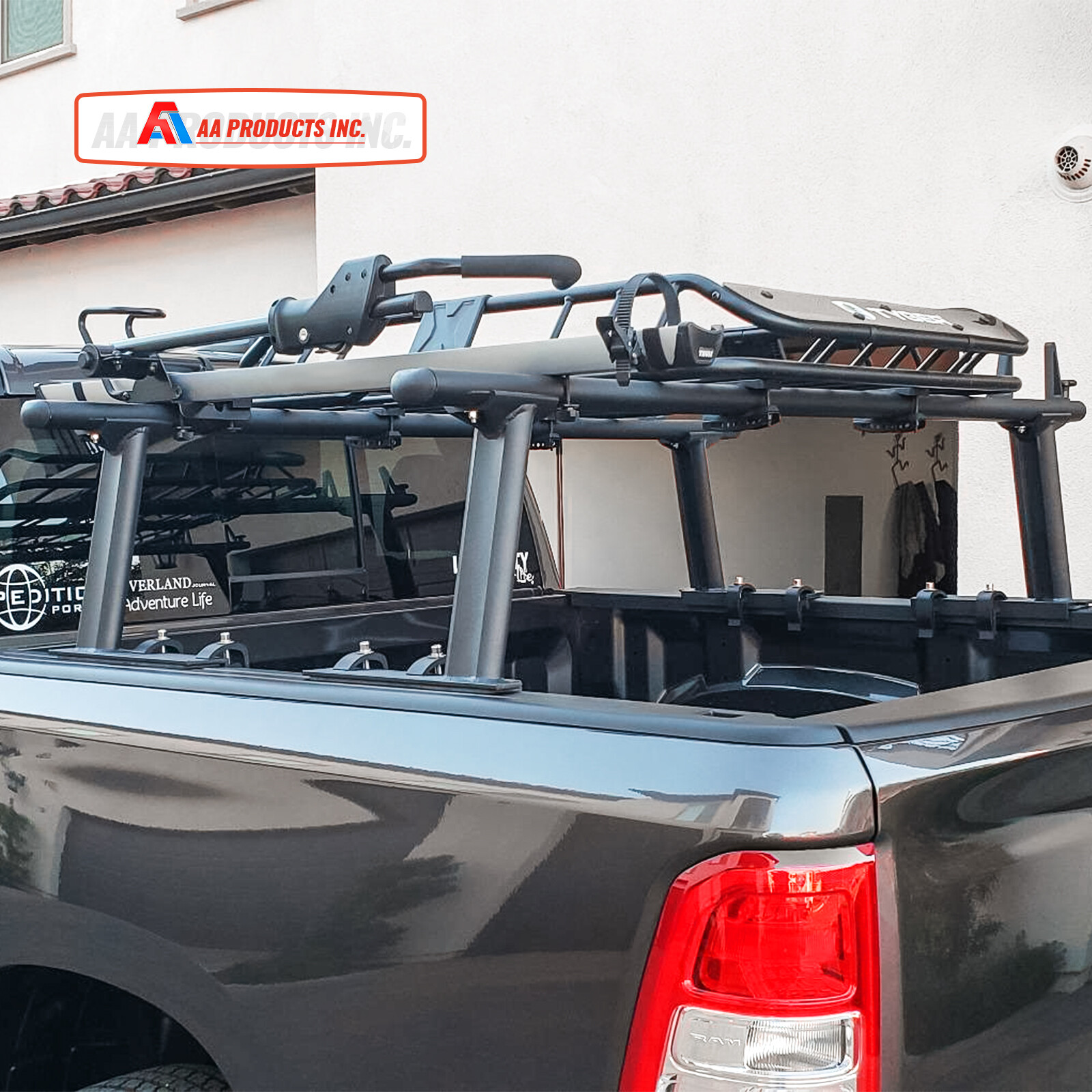 800LB Adjustable Truck Ladder Rack for Pickups Utility Lumber Kayak Contractor