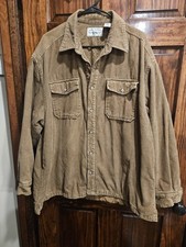 Vintage Gap Outdoor Spirit Men Corduroy Button Up Jacket Brown XL Quilted Lining