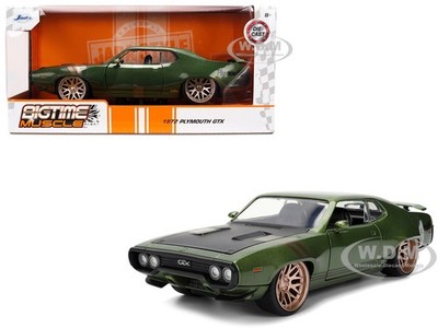 1972 PLYMOUTH GTX GREEN 1/24 DIECAST MODEL CAR BY JADA 36617 | eBay