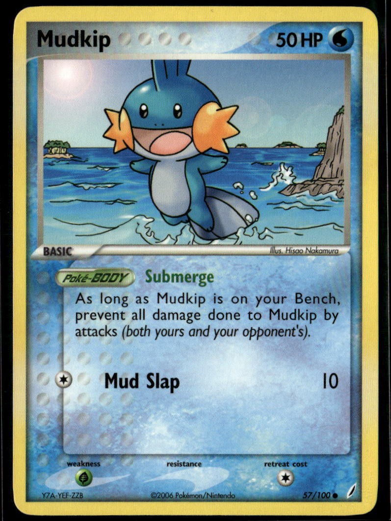 Mudkip 57/100 Common Crystal Guardians NM Pokemon Card