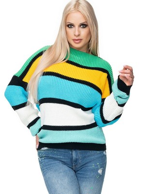 Multifarbener Damenpullover PeeKaBoo im Casual-Style