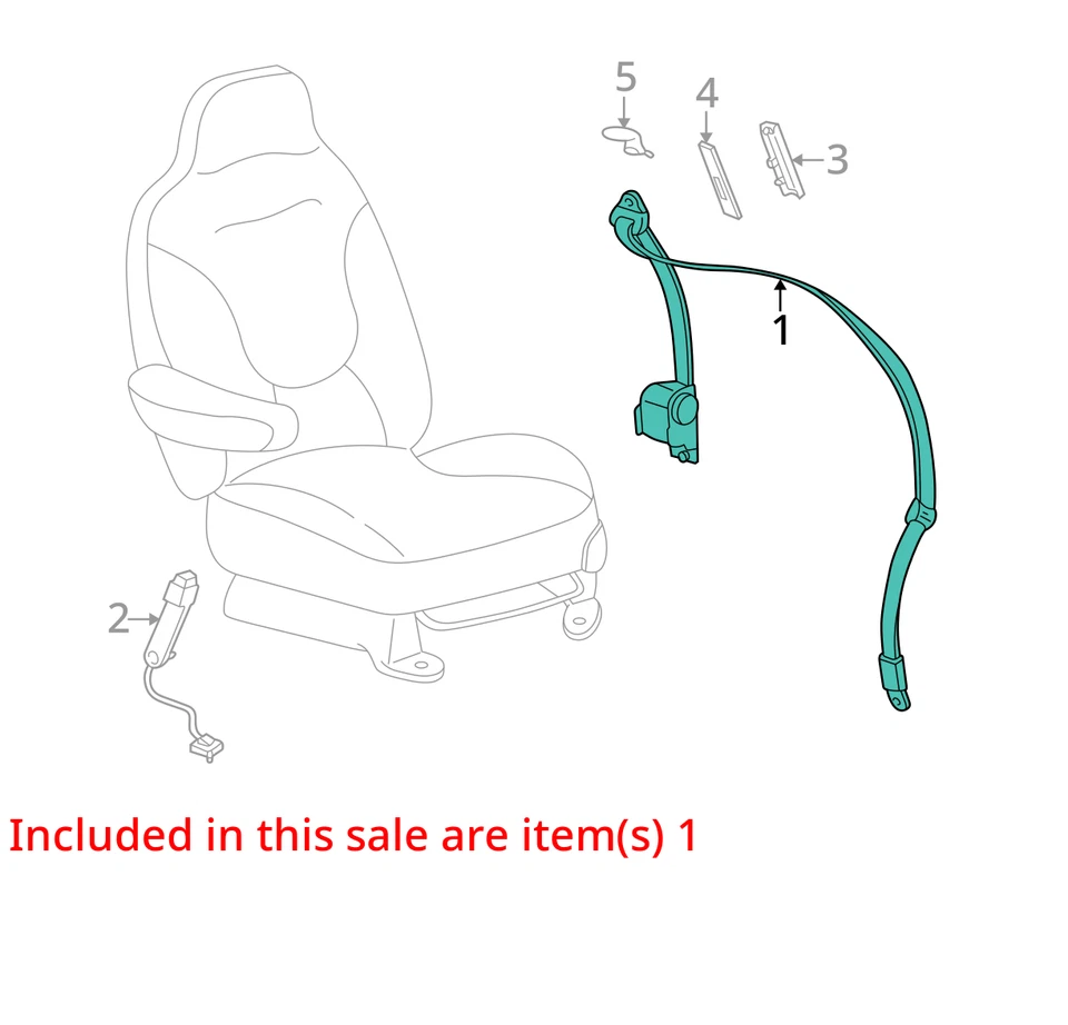Cinto de segurança banco dianteiro 40/20/40 driver compatível com 04-08 Ford F150 Pickup 10299907 - Imagem 4 de 4