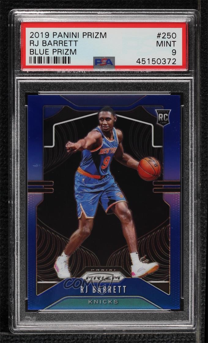 2019-20 Panini Prizm Blue 38/199 RJ Barrett #250 PSA 9 MINT Rookie RC 5l1