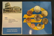 Italy World Coin Set - Italy 2002 UNCIRCULATED COINS Sealed