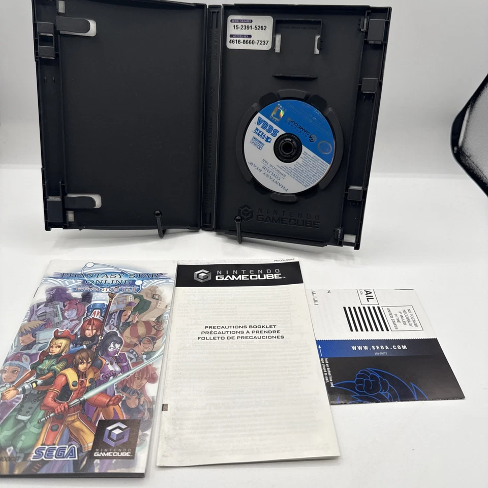 Phantasy Star Online: Episodio I y II (Nintendo GameCube) con tarjeta de registro/inserto/estuche Foto 4 de 4