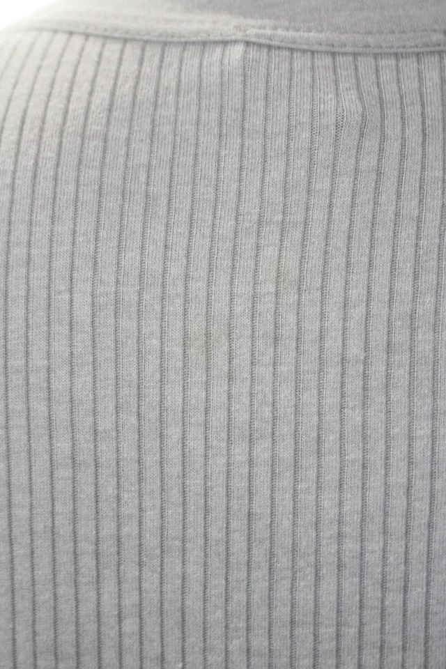 Blusa de malha James Perse feminina algodão manga longa gola redonda cinza tamanho 2 - Imagem 4 de 4