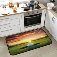 Sunset Golf Ball Sport Theme Kitchen Rug Mats Anti Fatigue, Non Slip Doormat ...