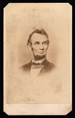 c. 1860s-1870s CDV Photo, Abraham Lincoln, Resembles $5 Bill Portrait, Philada.