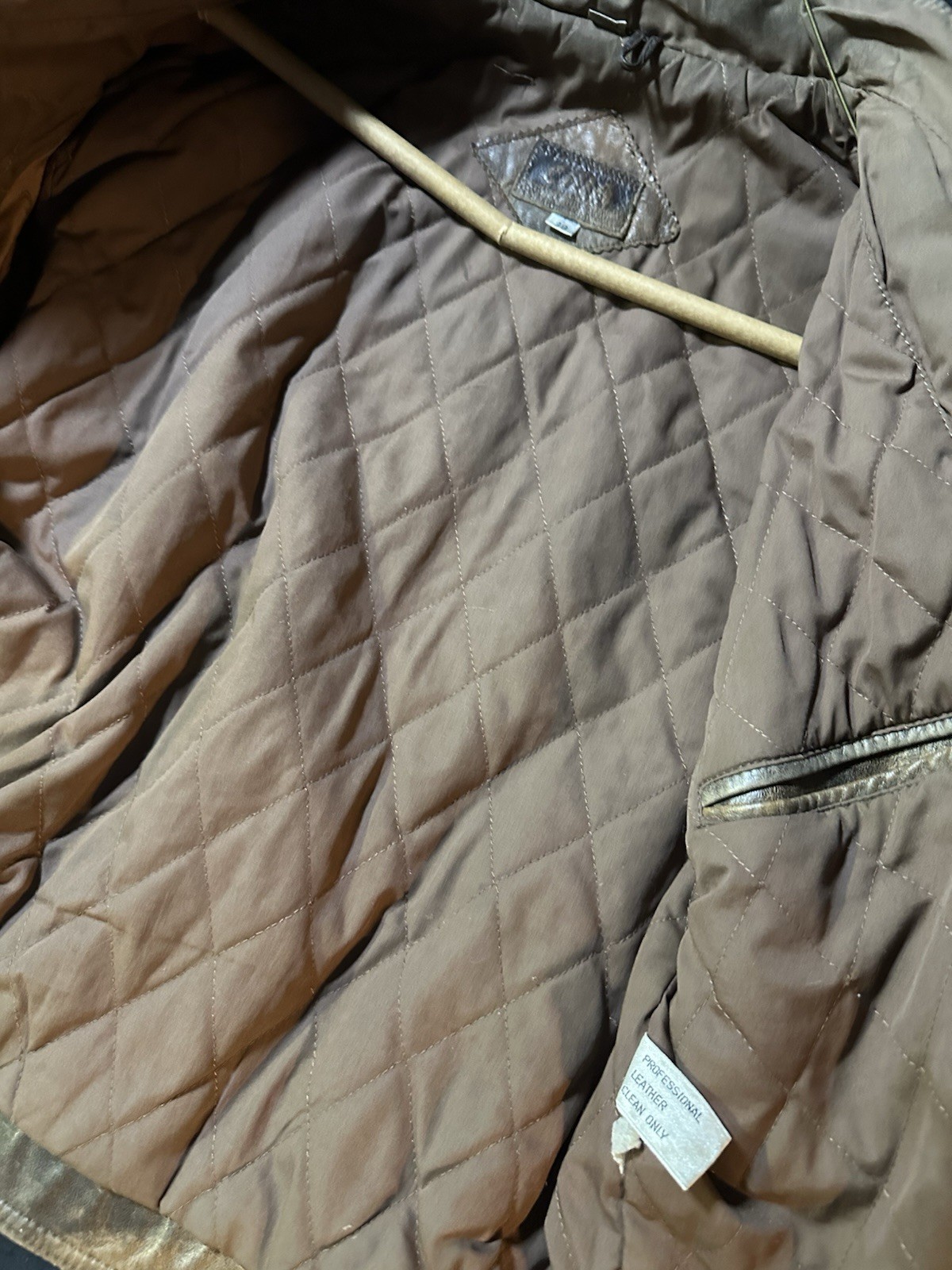 Vintage Chia Brown Leather Basic Jacket Size 38 - image 4