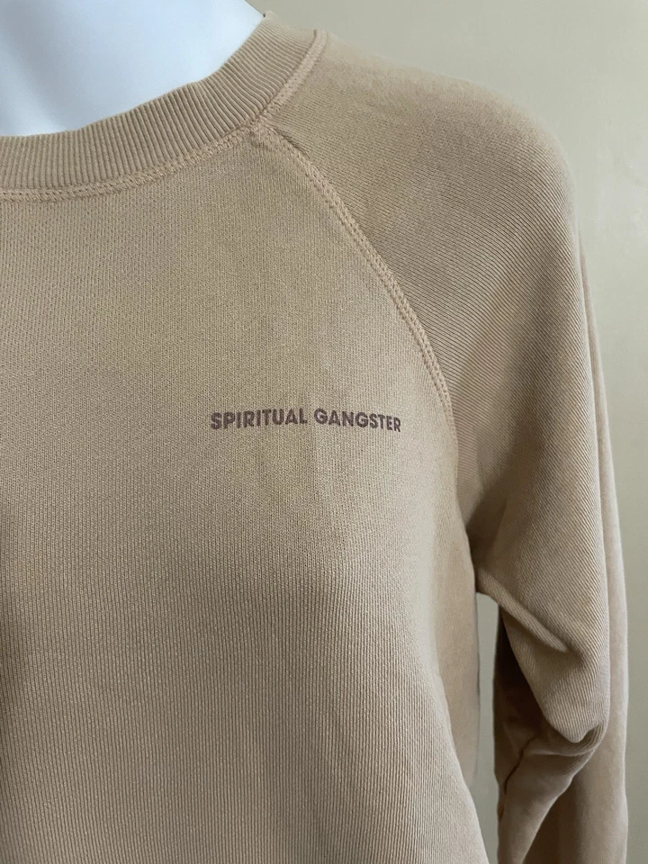 Women’s Spiritual Gangster Tan Crewneck Sweatshirt You Are Gold XS - Image 2 of 4
