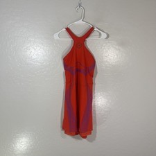 Adidas Stella McCartney Tank Dress Womens Medium Orange Geometric Tennis IQ4482