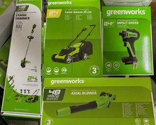 Greenworks Handrasenm&auml;her 24V 33cm Schnitth&ouml;henverstellung Grasfangkorb