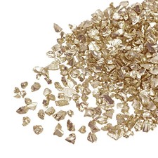 20g Crushed Glass Chips 2-4mm Irregular Chunky Glitter Glass Champagne Gold