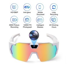 4K HD POV Sports Glasses with Camera, Sunglasses Cameras and Audio Video Action